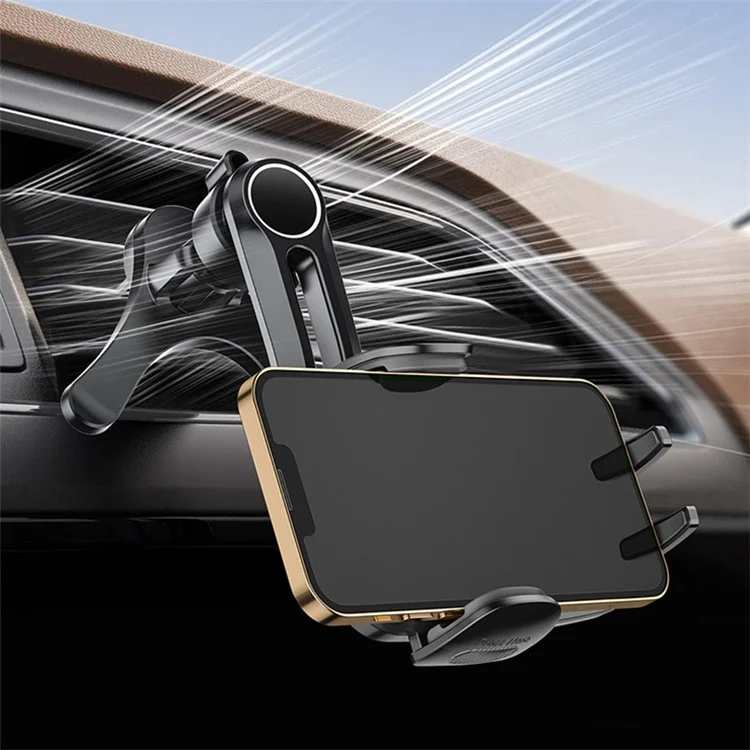 A034 10th Gen Y-shaped Base Car Air Vent Hook Mount Bracket Plastic Mobile Phone Holder  - Green