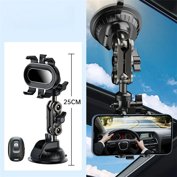 DKYK-01 Supporto per telefono a ventosa in prima persona Universal Overhead Windshield Phone Mount per guida, live streaming
