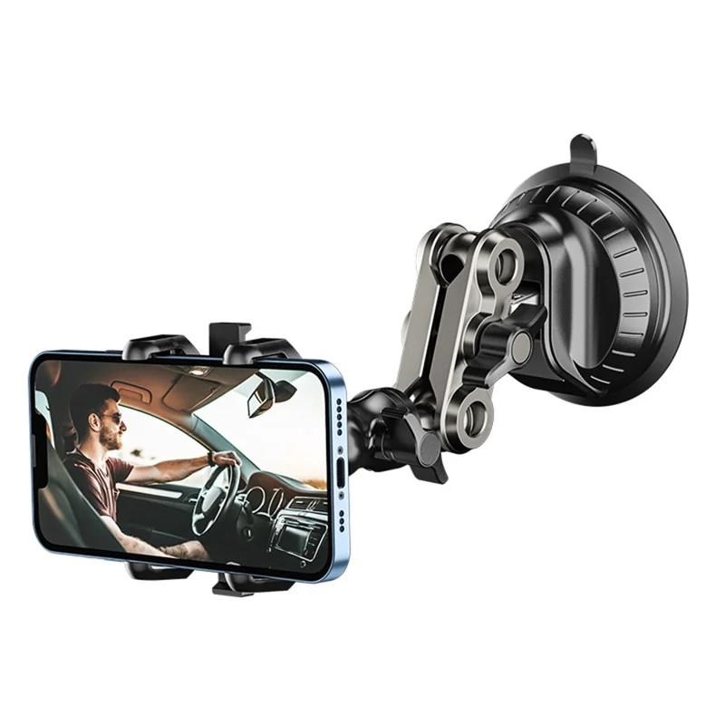 DK-01 Car Suction Cup Phone Mount Windshield Phone Holder for Navigation, Live Streaming (Short Version)