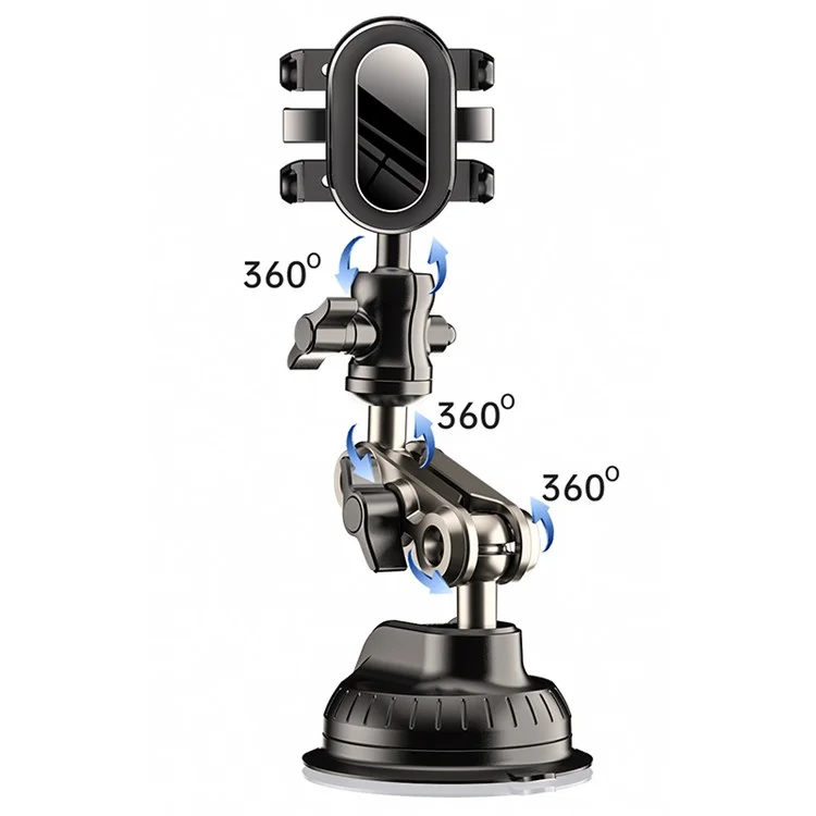 DK-01 Car Suction Cup Phone Mount Windshield Phone Holder for Navigation, Live Streaming (Short Version)