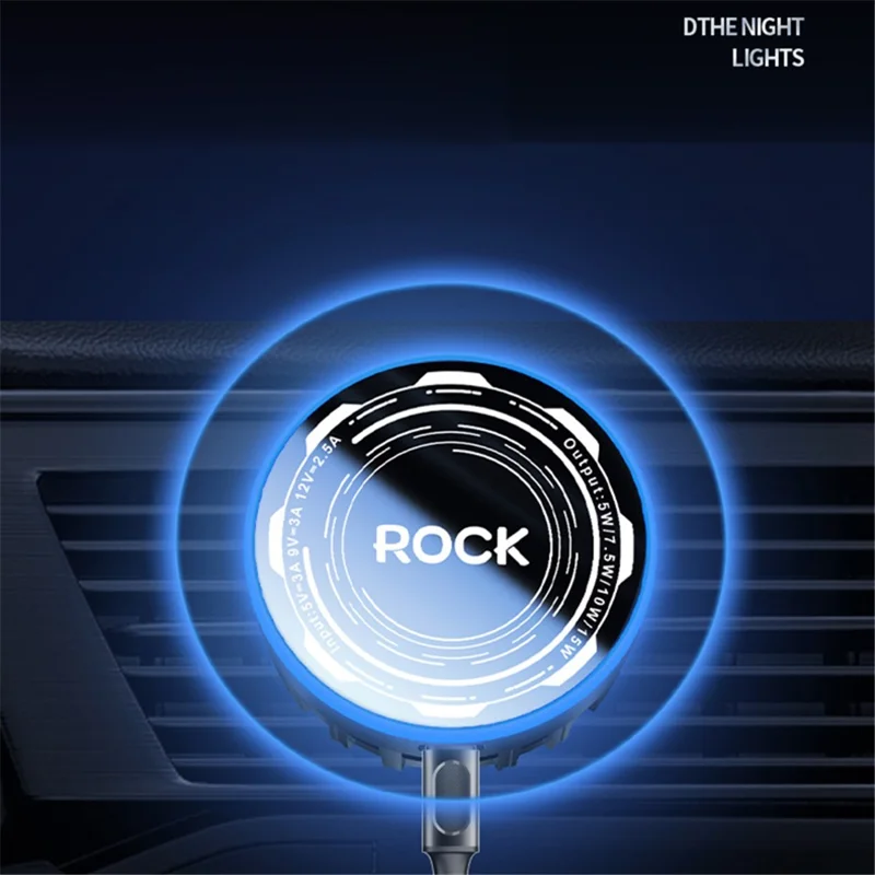 ROCK Magnetic Wireless Car Charger Compatible with MagSafe Air Vent Car Phone Mount