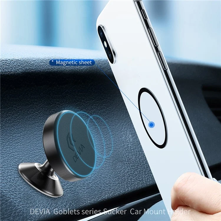 Магнитный держатель для телефона в автомобиле DEVIA Dashboard Compact Holder для iPhone 16 / 16 Plus / 16 Pro / 16 Pro Max 