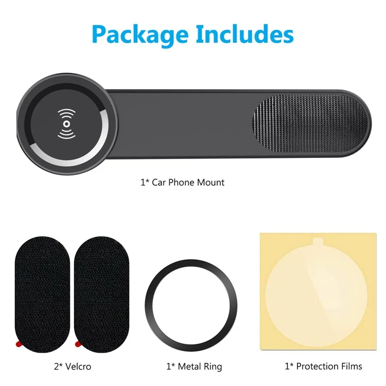 WH-160 Adhesive Car Phone Holder for iPhone 16 / 16 Plus / 16 Pro / 16 Pro Max Bendable Magnetic Adsorption Cellphone Stand
