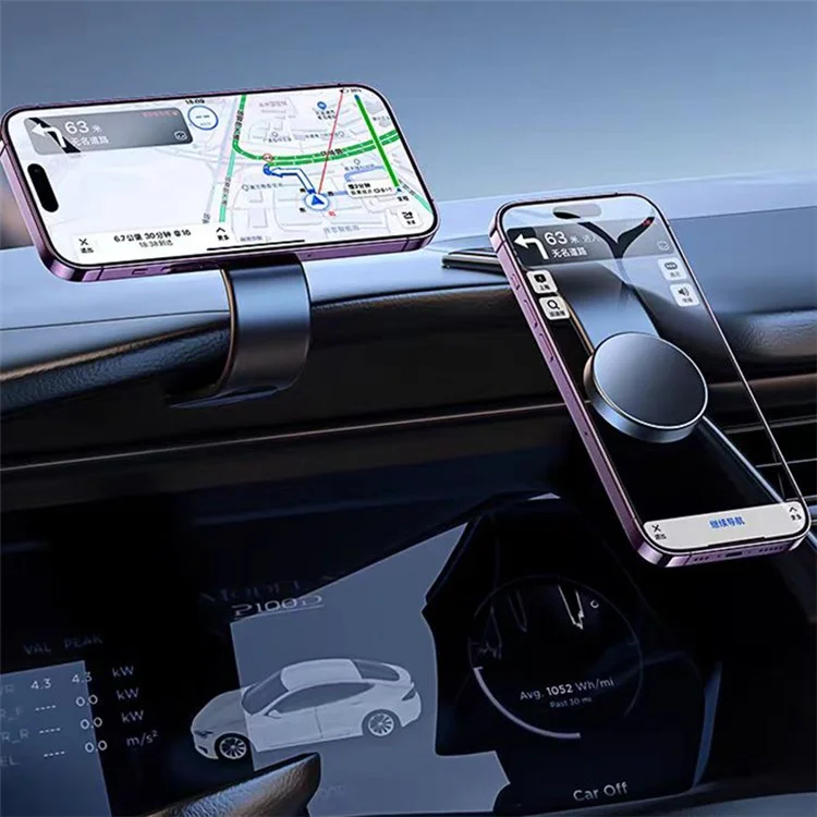 WH-160 Adhesive Car Phone Holder for iPhone 16 / 16 Plus / 16 Pro / 16 Pro Max Bendable Magnetic Adsorption Cellphone Stand