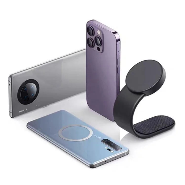 WH-160 Adhesive Car Phone Holder for iPhone 16 / 16 Plus / 16 Pro / 16 Pro Max Bendable Magnetic Adsorption Cellphone Stand