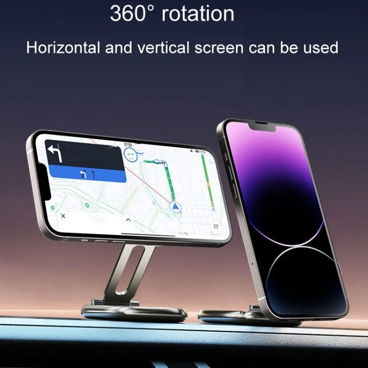 Q42 Magnetic Car Phone Holder Rotatable, Foldable, Multi-Functional for iPhone 16 / 16 Plus / 16 Pro / 16 Pro Max