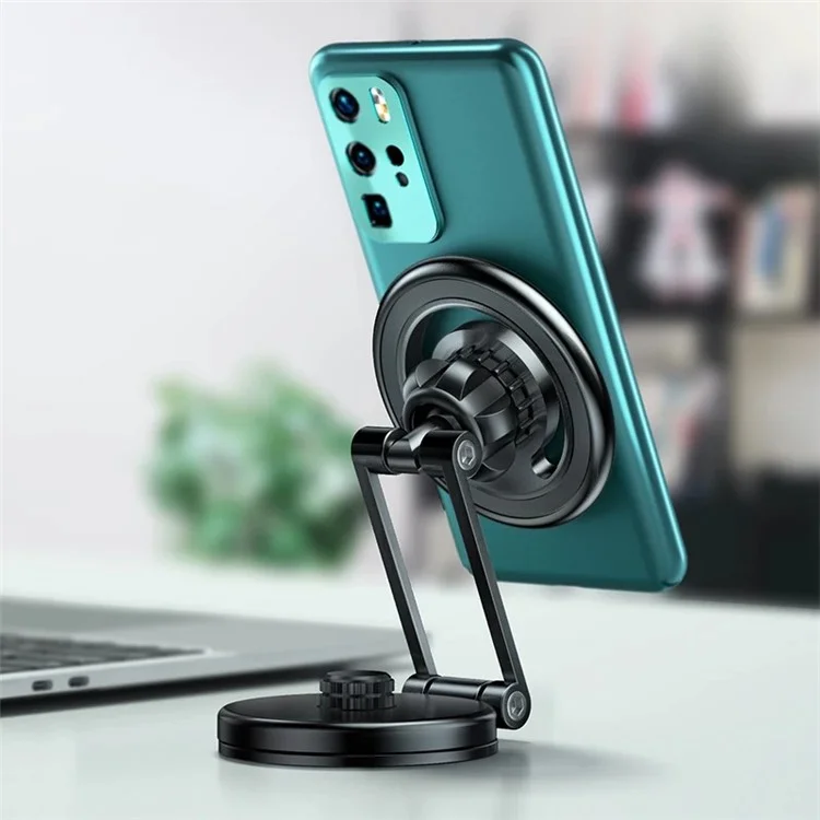 D27 Desktop Magnetic Phone Stand Dobring Car Telepher de Telefone Para Tela Flutuante Tesla - Preto