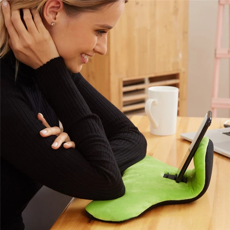 Supporto per tavoletta ZJ-03 Angolo di visualizzazione regolabile Cuscino morbido per iPad / iPhone 16 / 16 Plus / 16 Pro / 16 Pro Max - Caffè