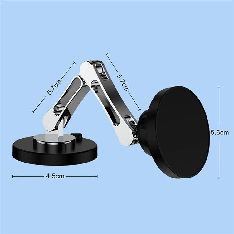 Цинк -сплав Автомобильная Панель Мониторинга Магнитная Свободная Вращение Держатель Телефона Подставка Складной Кронштейн