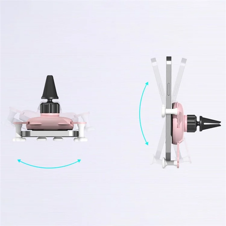 ICARER FAMILY Cat Paw Design Gravity Car Phone Holder for iPhone 16 / 16 Plus / 16 Pro / 16 Pro Max - Pink