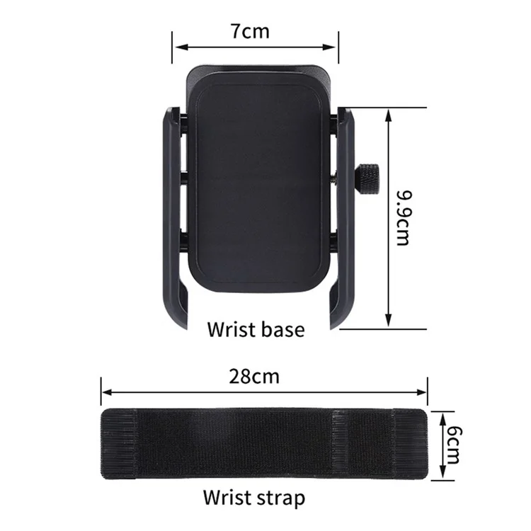 XW-W01 4.0-7.0 inch Phone Holder for iPhone 16 / 16 Plus / 16 Pro / 16 Pro Max Running Fitness Wristband Armband Phone Mount Bracket - Wristband