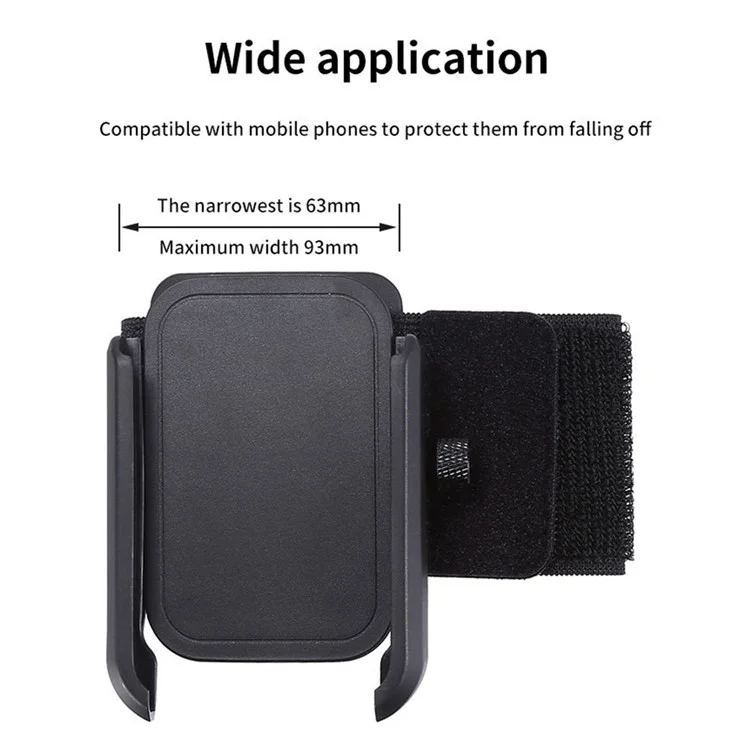 XW-W01 4.0-7.0 inch Running Wristband Phone Holder for iPhone 16 / 16 Plus / 16 Pro / 16 Pro Max Jogging Wrist Bands 360° Rotatable