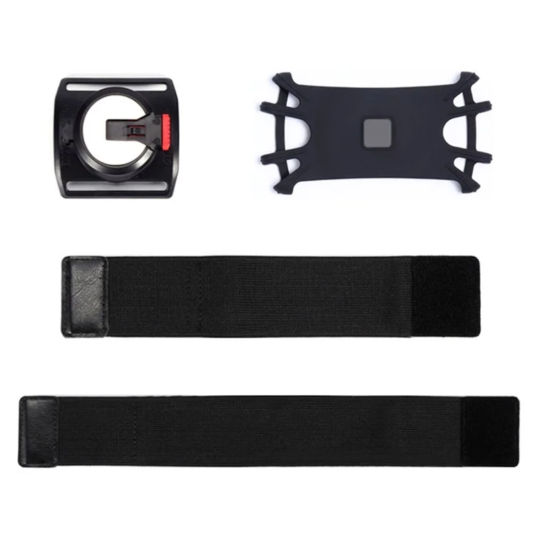 X02 Cinturino in silicone Supporto per telefono amovibile per iPhone 16 / 16 Plus / 16 Pro / 16 Pro Max Bracciale per bicicletta e corsa - Nero 