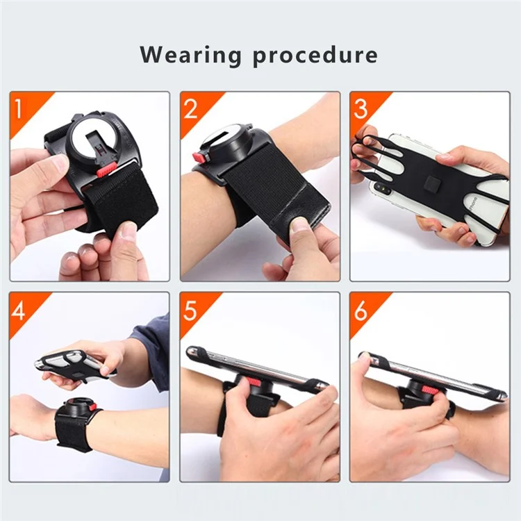 X02 Cinturino in silicone Supporto per telefono amovibile per iPhone 16 / 16 Plus / 16 Pro / 16 Pro Max Bracciale per bicicletta e corsa - Nero 