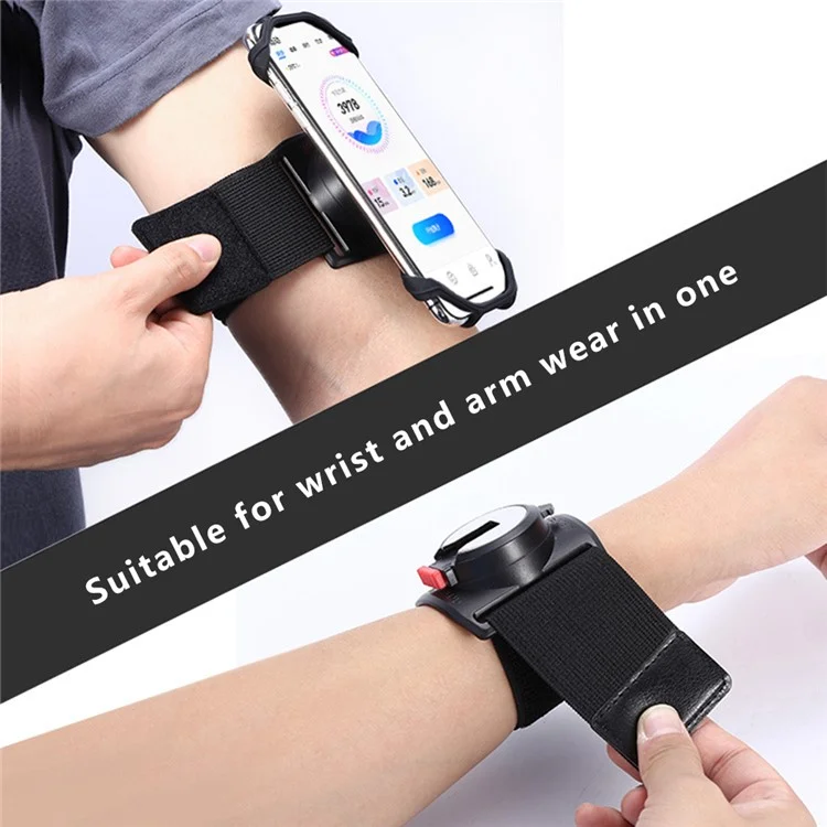 X02 Cinturino in silicone Supporto per telefono amovibile per iPhone 16 / 16 Plus / 16 Pro / 16 Pro Max Bracciale per bicicletta e corsa - Nero 