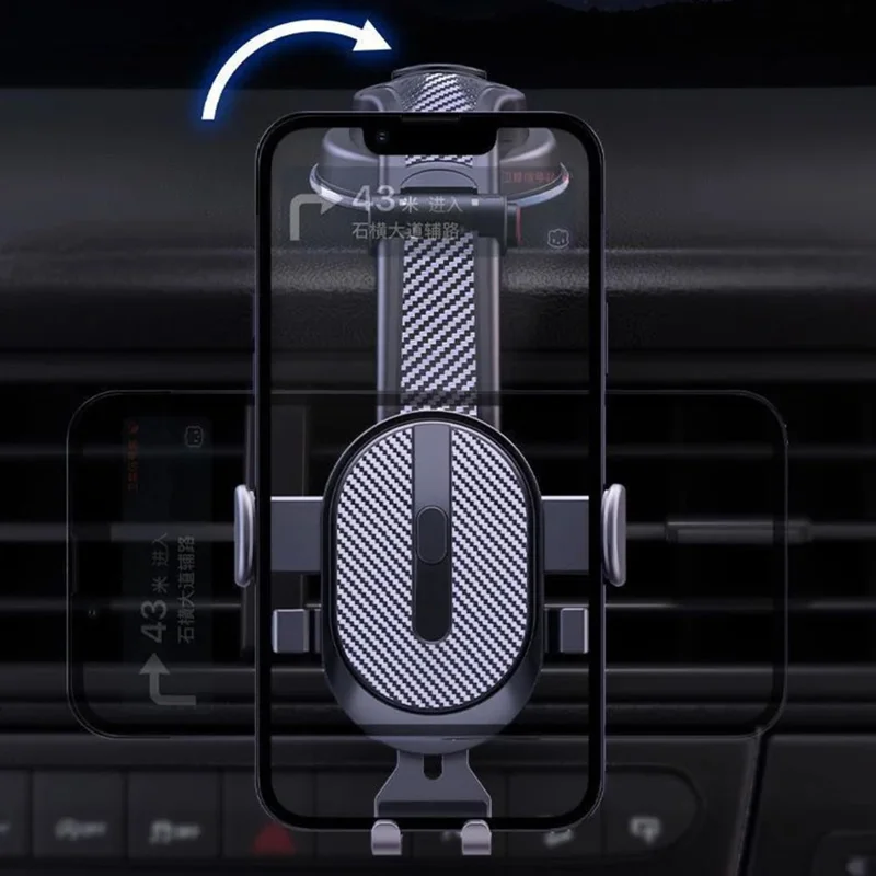 D23+ES For 4-6.7 Inch Car Phone Holder Mount Suction Cup Car Cellphone Holder - Black