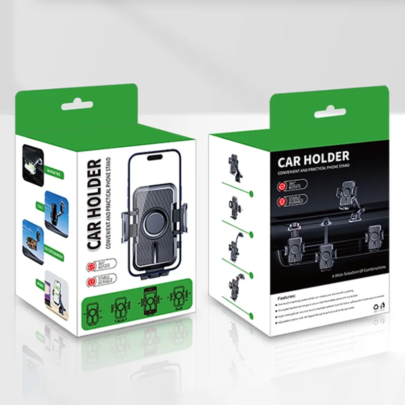 D55+105 حامل هاتف لوحة القيادة للسيارة من مادة ABS قابل للدوران بزاوية 360 درجة بمسند شفط