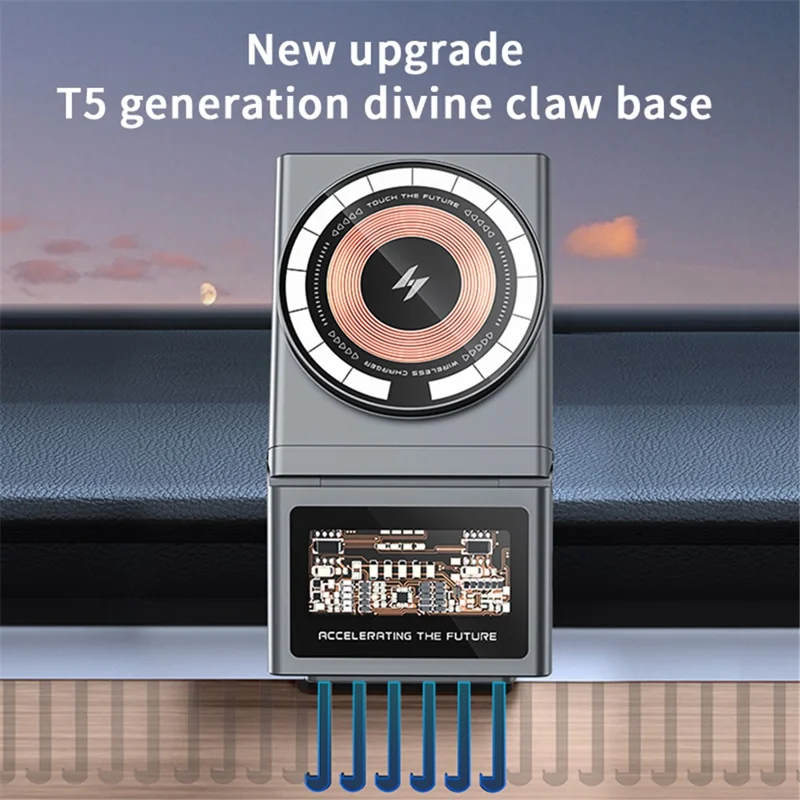 Chargeur sans fil magnétique transparent de 15 W pour Tesla Model 3 / Y
