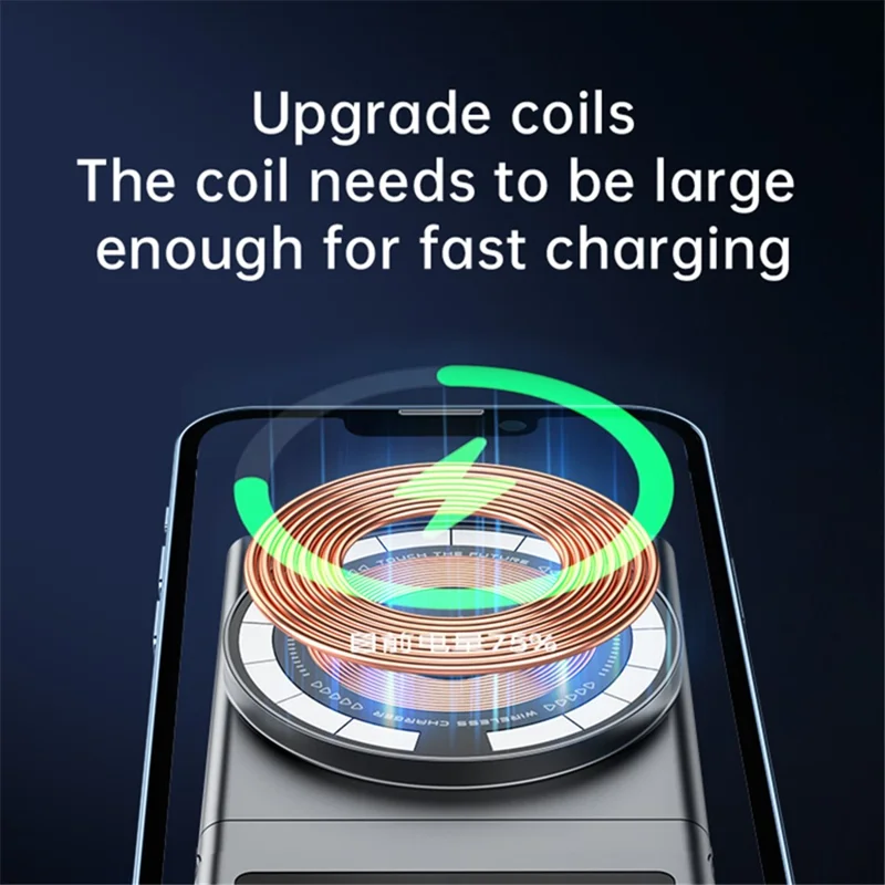 Chargeur sans fil magnétique transparent de 15 W pour Tesla Model 3 / Y