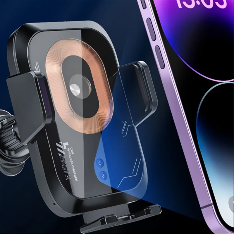 X18 15W Car Wireless Charger Automatic Induction Vehicle Air Vent Phone Charging Bracket