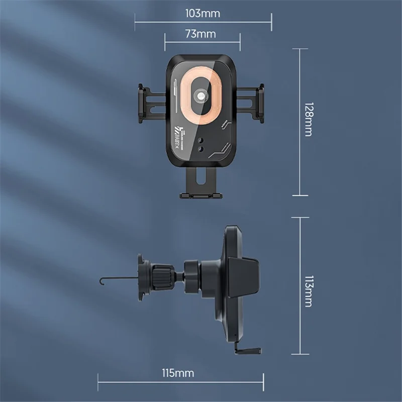 X18 15W Car Wireless Charger Automatic Induction Vehicle Air Vent Phone Charging Bracket