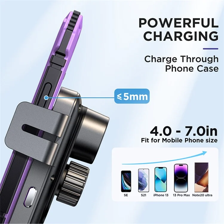 JOYROOM ZS219 Electric 15W Wireless Charger Dashboard Car Mount Phone Charger Holder
