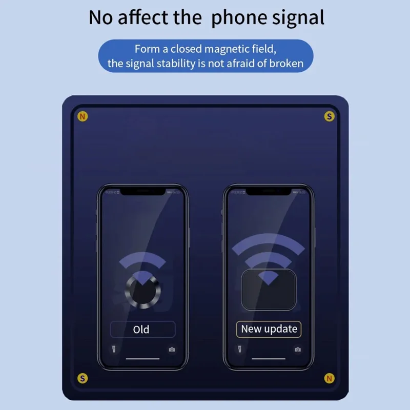 JMARY MH-82 Car Dashboard Mount Magnetic Phone Holder Zinc Alloy Foldable Cellphone Stand