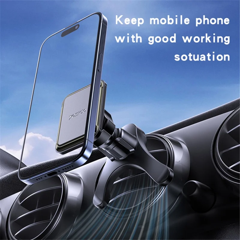 YESIDO C246 Car Air Outlet Hook Clip Magnetic Mobile Phone Holder Bracket