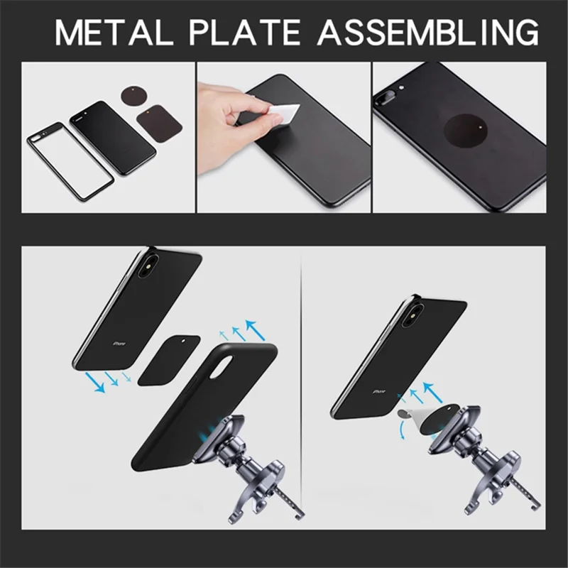 YESIDO C246 Car Air Outlet Hook Clip Magnetic Mobile Phone Holder Bracket