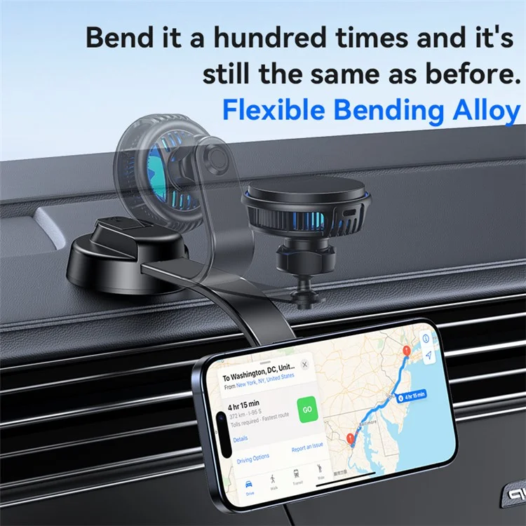 YESIDO C311 Semiconductor Cooling Magnetic Wireless Charger Car Dashboard Phone Charging Bracket