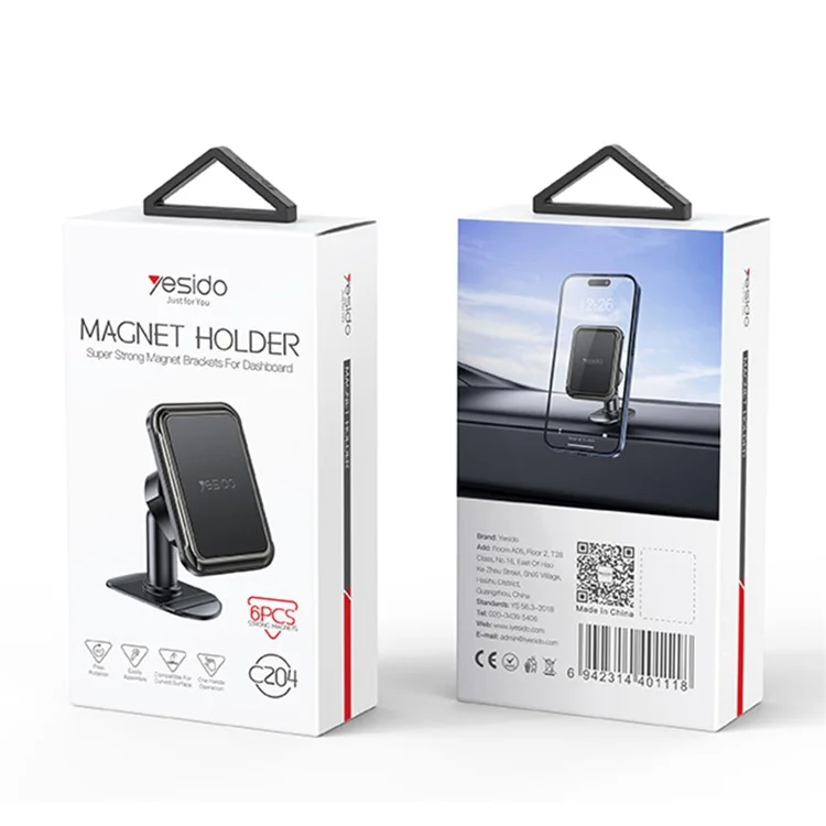 YESIDO C204 Supporto Magnetico per Cruscotto Auto Autoadesivo per Telefono