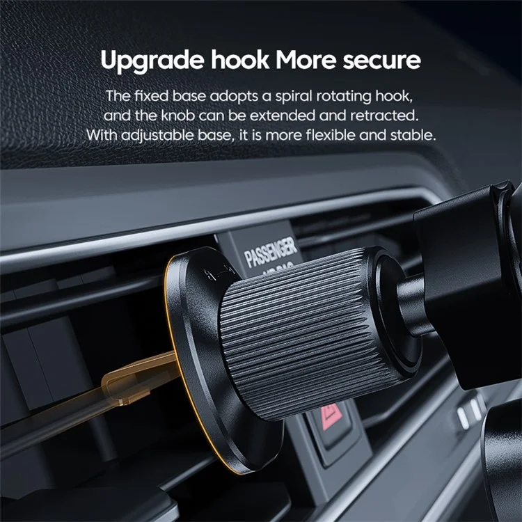 X15 Car Air Vent Cell Phone Mount Holder Wireless Charger Mobile Phone Bracket - Silver