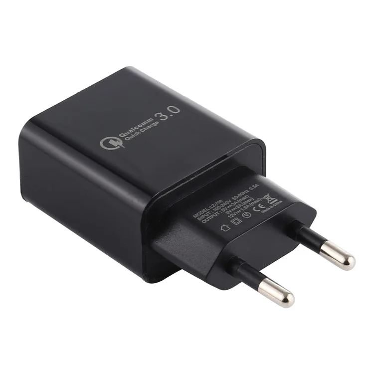 LZ-706 QC 3.0 Fast Charging USB Wall Charger Travel Power Adapter - Black