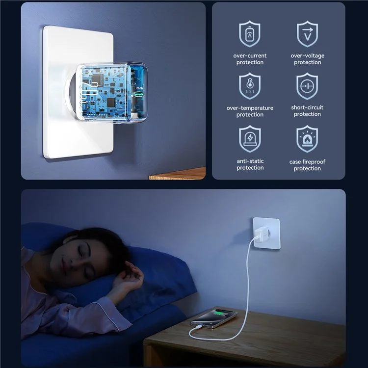 Joyroom TCF20 PD 20W Carregamento de Carregamento Rápido Conjunto de Plugue da ue Com 1m Tipo-c Para Cabo Tipo-c