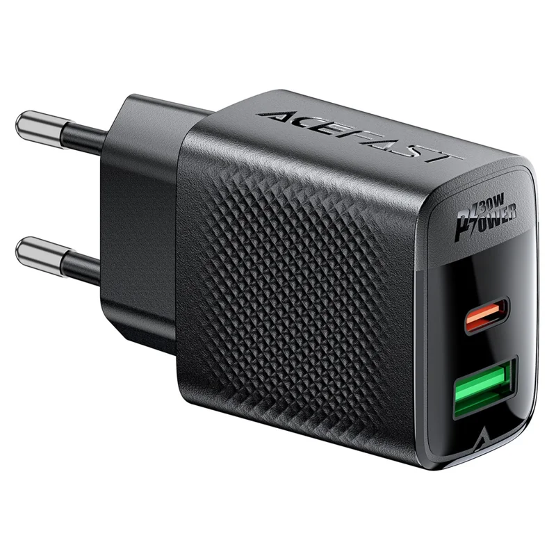 ACEFAST A98 PD 30W GaN Wall Charger Type-C+USB-A EU Plug Charger Block, EU Plug