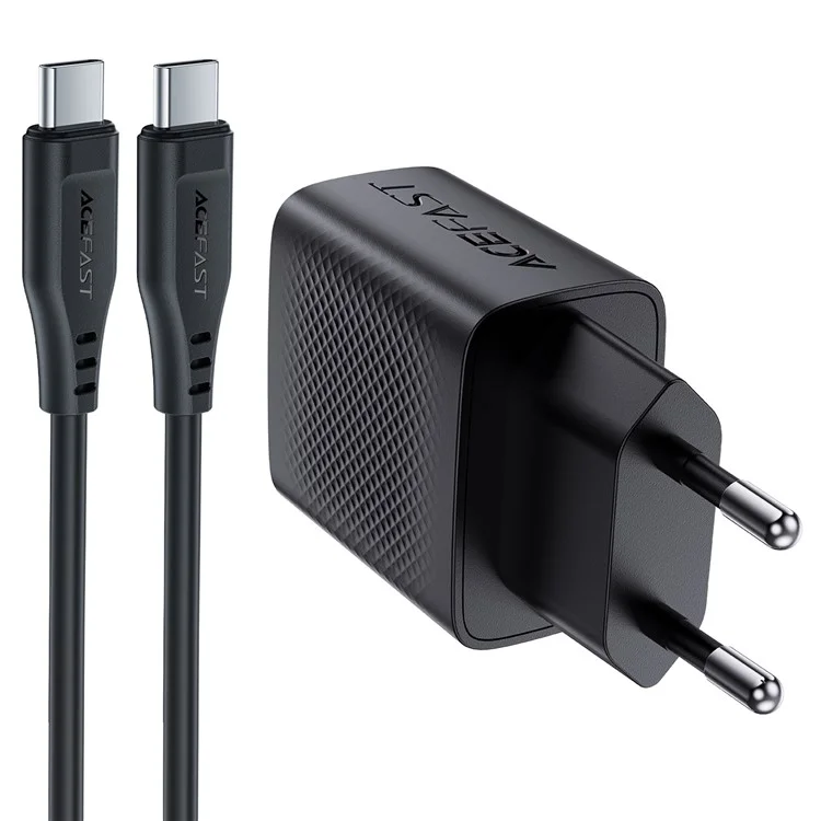 ACEFAST A82 PD 20W GaN Single USB-C Charger Set (P5) con cable tipo C a tipo C de 1,2 m (enchufe de la UE)