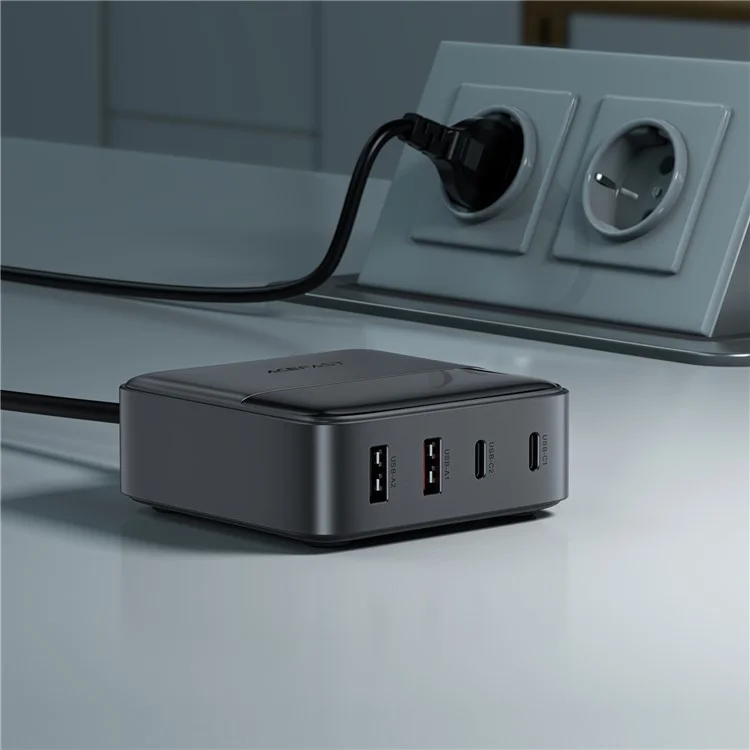 Acefast Z6 EU Plig PD 65W Gan Charger 2 Usb-c + 2 USB-A Charger Power Sportion