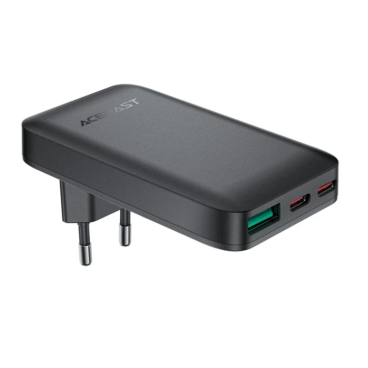 Acefast A100 PD 65W Charger Mural Gan ​​fast Charging Avec 2xusb-c + Usb-a, Bouche EU