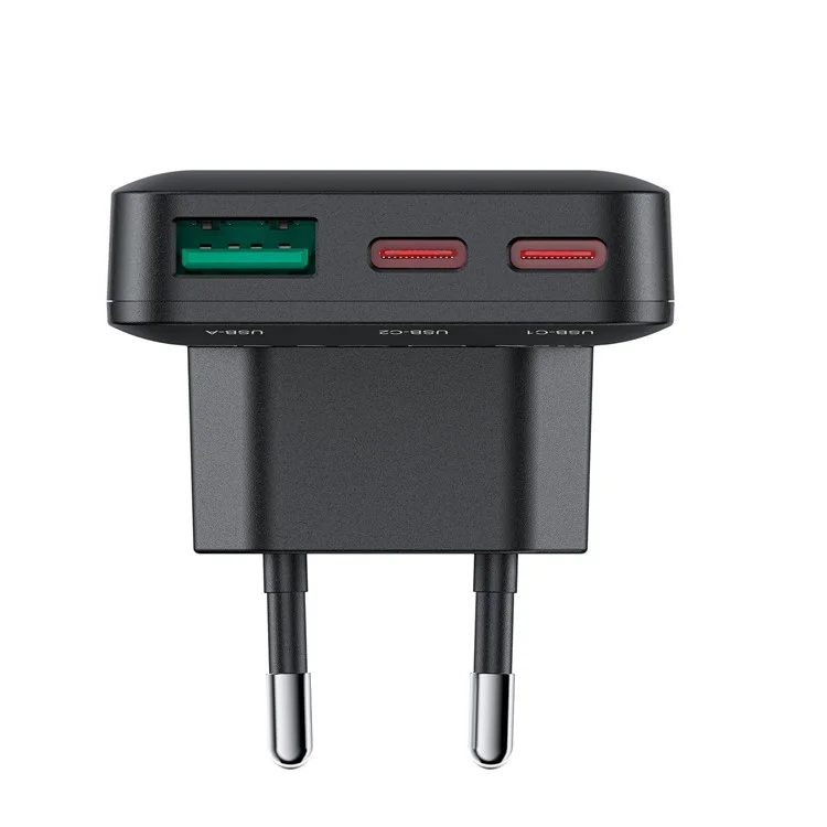 Acefast A100 PD 65W Charger Mural Gan ​​fast Charging Avec 2xusb-c + Usb-a, Bouche EU