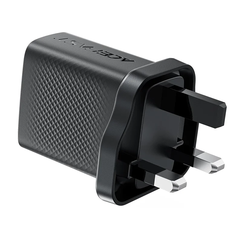 Aceffat A99 PD 30W Gan Caricabatterie Addebitato Rapido USB-C+USB-A Dual Port Charger, Plug UK