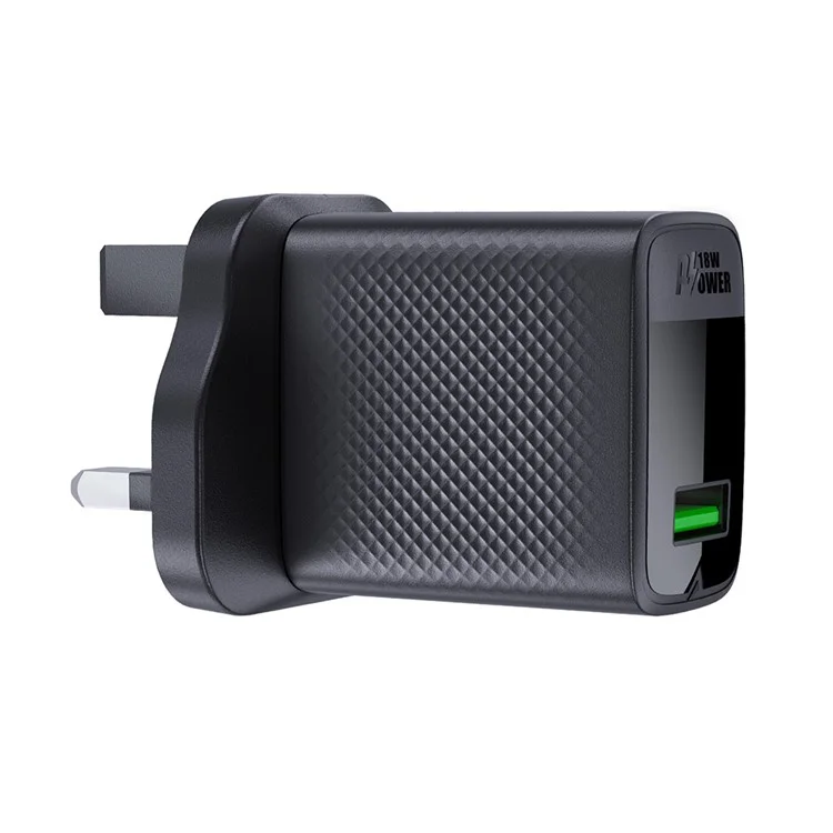 Acefast A91 QC 18W Gan Charger Single USB-A Adapter Chone Charger, UK Plug