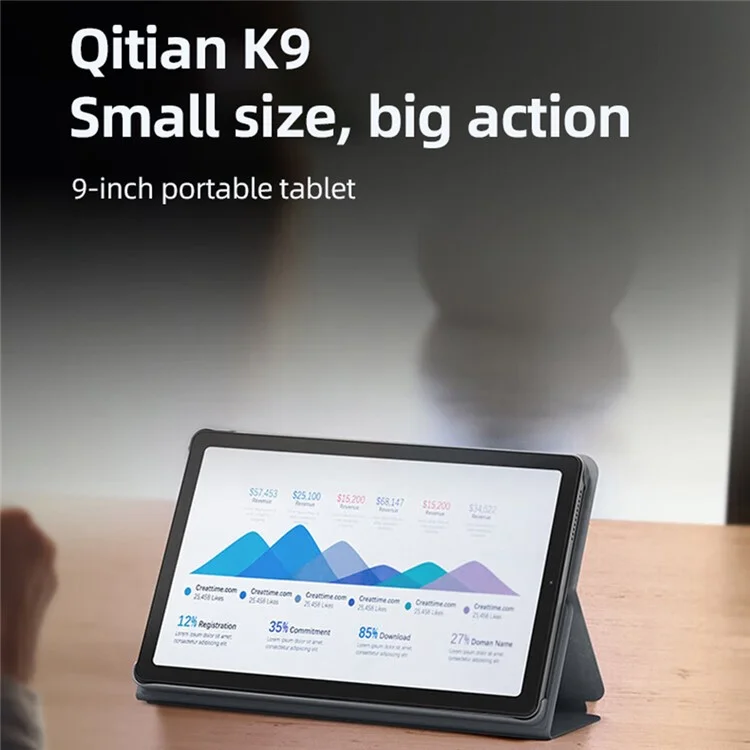 LENOVO Qitian K9 tablette de divertissement de bureau de 9 pouces 4+64G double objectif, tablette intelligente, version WiFi - Prise américaine