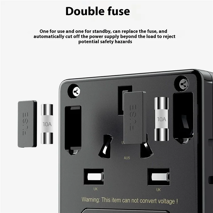 DUDAO A35Pro A35Pro Global Travel Charger 35W GaN Fast Charging Adapter with 2 USB + 3 Type-C Ports