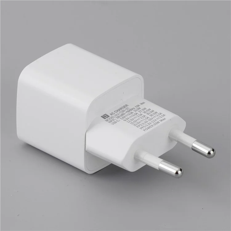 Bulk Purchasing 30W Fast Charging Portable GaN Adapter USB+Type-C Dual Port Wall Charger - EU Plug