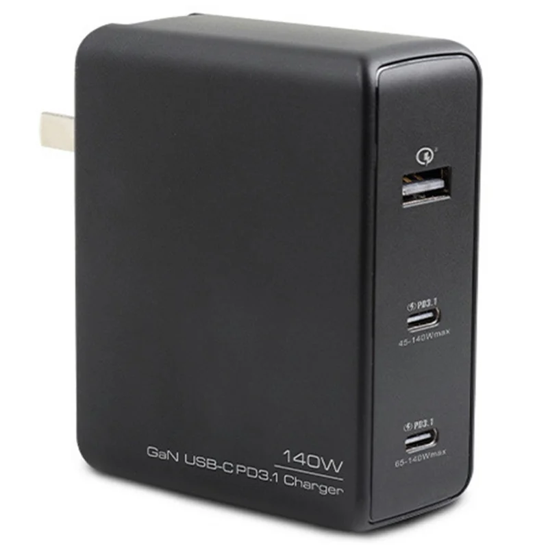 Bulk Purchasing GaN PD 140W Fast Charger Dual Type-C + USB Power Adapter, US Plug - Black