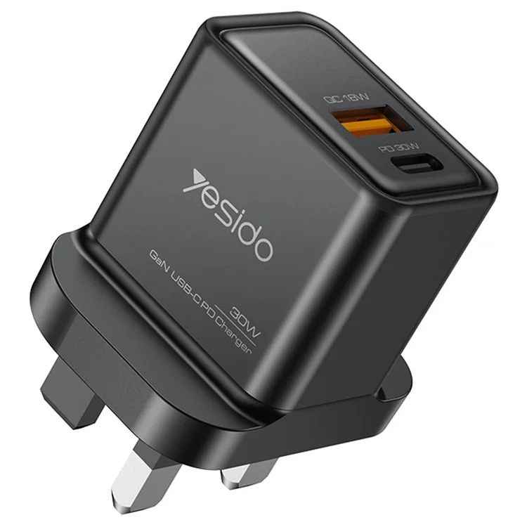 Chargeur de téléphone YESIDO YC83 GaN 30W avec port USB+Type-C