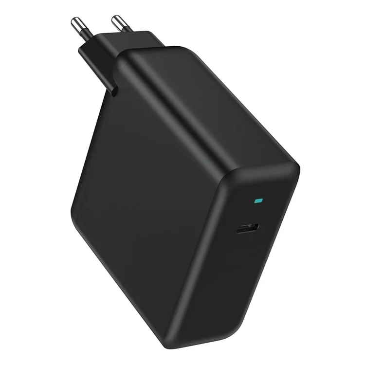 Быстрое зарядное устройство PD 100 Вт GaN с одним портом USB-C, черное / адаптер с вилкой для Европы