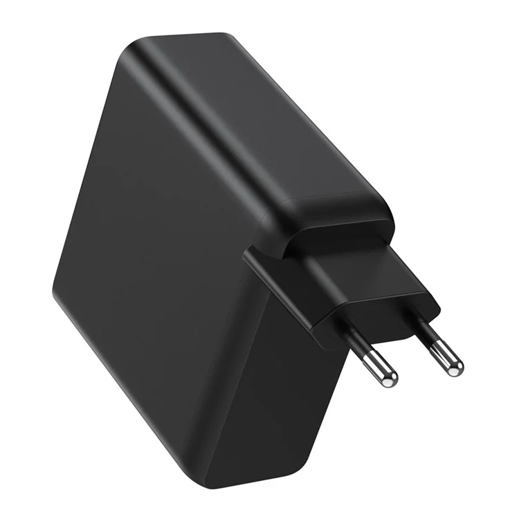 Быстрое зарядное устройство PD 100 Вт GaN с одним портом USB-C, черное / адаптер с вилкой для Европы