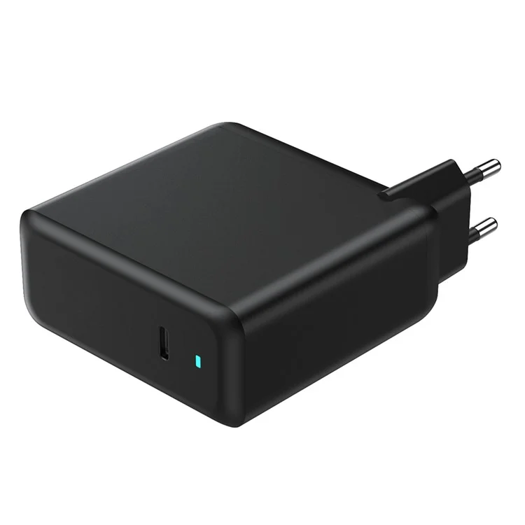 Быстрое зарядное устройство PD 100 Вт GaN с одним портом USB-C, черное / адаптер с вилкой для Европы