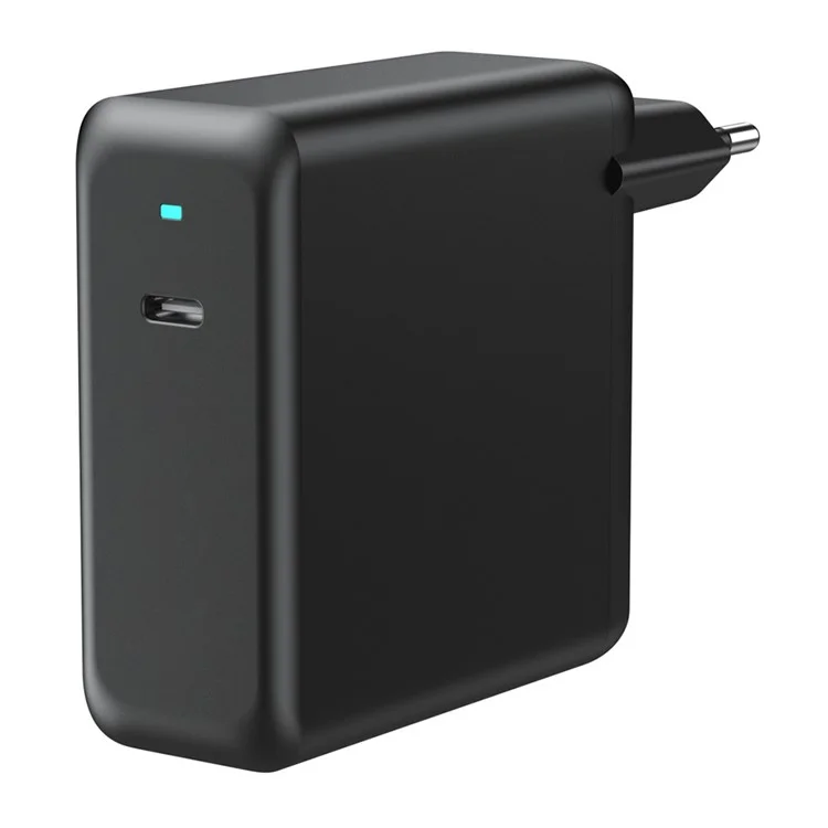 Быстрое зарядное устройство PD 100 Вт GaN с одним портом USB-C, черное / адаптер с вилкой для Европы